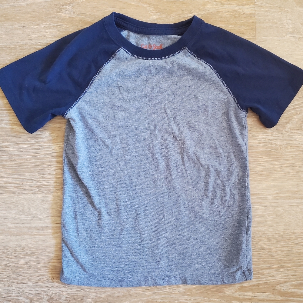 Cat & Jack Boys' Blue & Gray Short-Sleeve T-shirt - 5T